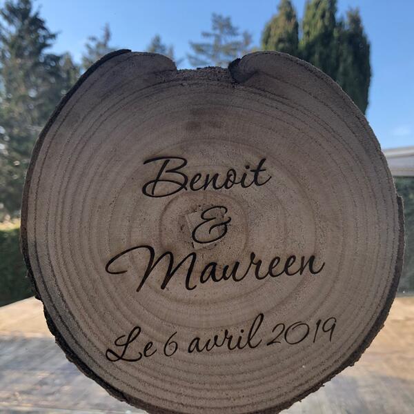 Rondelle bois – mariage
