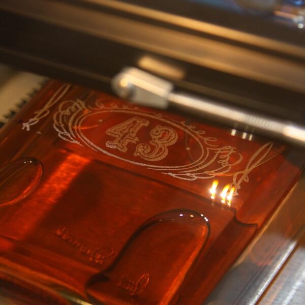 Gravure verre en cours